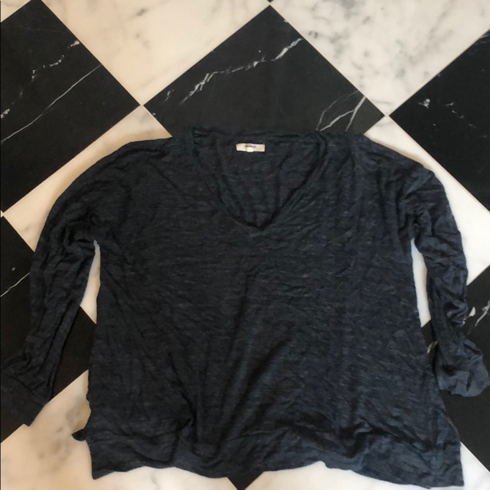 Madewell vneck flowy knit top